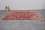 Vintage moroccan rug 4.1 FT X 8.2 FT
