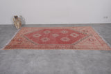 Vintage moroccan rug 4.1 FT X 8.2 FT