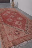 Vintage moroccan rug 4.1 FT X 8.2 FT