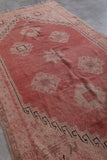 Vintage moroccan rug 4.1 FT X 8.2 FT