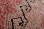 Vintage moroccan rug 4.1 FT X 8.2 FT