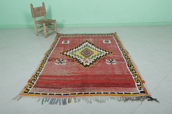 Vintage Moroccan rug – 4.2 x 6.1 ft | Unique berber artistry