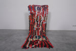 Handwoven Moroccan Rug 1.8 x 5 FT | Vibrant Fringe Design | Wool Accent