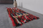 Handwoven Moroccan Rug 1.8 x 5 FT | Vibrant Fringe Design | Wool Accent