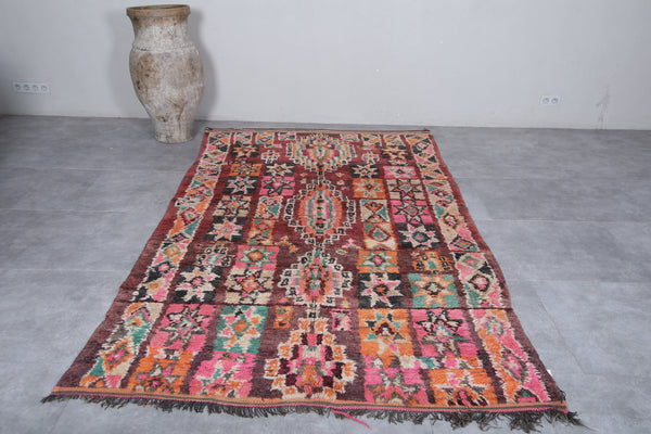 Moroccan vintage rug – 5.6 x 9.5 ft | Colorful geometric patterns