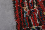 Handwoven Moroccan Rug 1.8 x 5 FT | Vibrant Fringe Design | Wool Accent