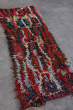 Handwoven Moroccan Rug 1.8 x 5 FT | Vibrant Fringe Design | Wool Accent