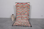 Handwoven Moroccan Rug 2.8 x 5.7 ft | Chevron Multicolor Pattern