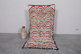 Handwoven Moroccan Rug 2.8 x 5.7 ft | Chevron Multicolor Pattern