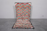 Handwoven Moroccan Rug 2.8 x 5.7 ft | Chevron Multicolor Pattern