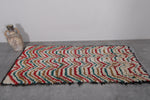 Handwoven Moroccan Rug 2.8 x 5.7 ft | Chevron Multicolor Pattern