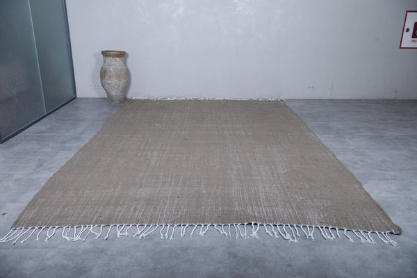 Flatwoven grey custom Moroccan rug