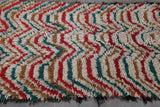 Handwoven Moroccan Rug 2.8 x 5.7 ft | Chevron Multicolor Pattern