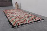 Handwoven Moroccan Rug 2.8 x 5.7 ft | Chevron Multicolor Pattern