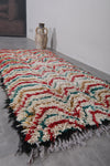 Handwoven Moroccan Rug 2.8 x 5.7 ft | Chevron Multicolor Pattern