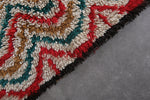 Handwoven Moroccan Rug 2.8 x 5.7 ft | Chevron Multicolor Pattern