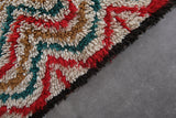 Handwoven Moroccan Rug 2.8 x 5.7 ft | Chevron Multicolor Pattern