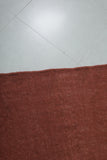 Flatwoven Moroccan Rug 8 x 9 FT – Earthy Red Solid Color