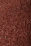 Flatwoven Moroccan Rug 8 x 9 FT – Earthy Red Solid Color