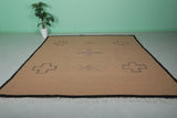 10.1 x 10.4 FT Moroccan Rug – Earthy Brown with Tribal Symbols