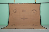 10.1 x 10.4 FT Moroccan Rug – Earthy Brown with Tribal Symbols