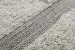 Spacious Moroccan Rug 10.4 X 11.9 FT - Minimalist Ivory & Gray Abstract Design