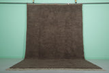 Large Moroccan Rug – 9 x 13.3 FT – Deep Brown High-Pile Rug