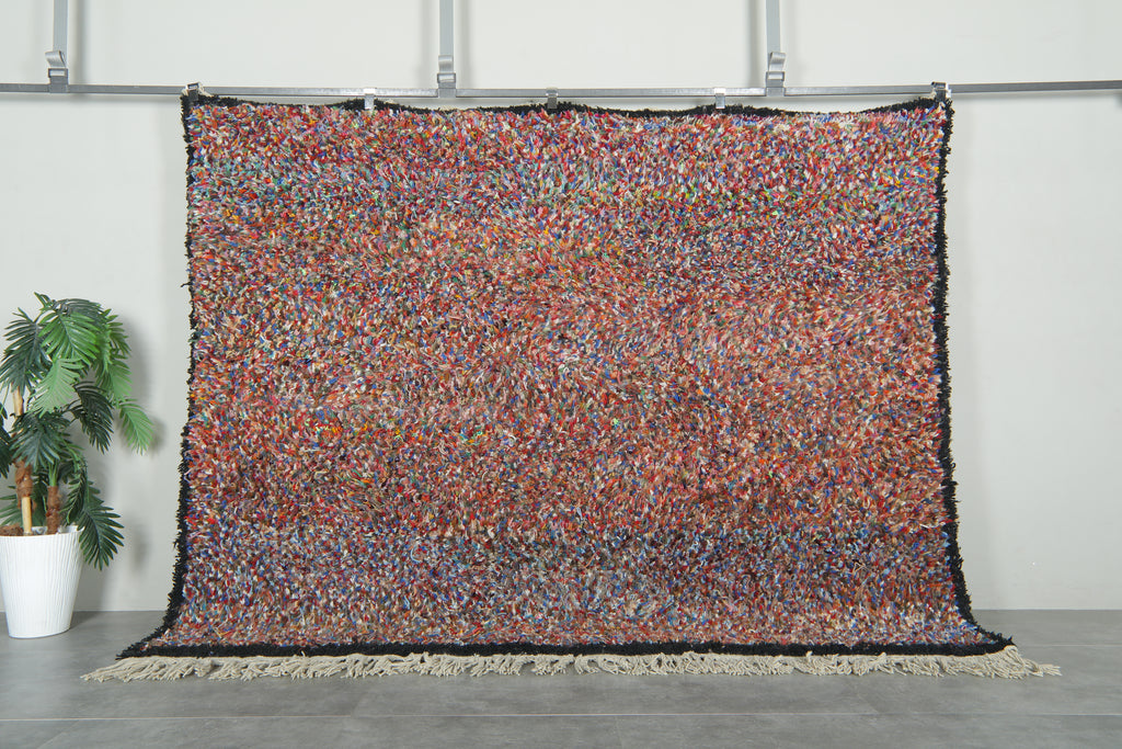 Handmade multicolor Moroccan carpet - 8.3 FT X 6.7 FT