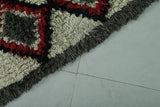 Vintage Moroccan Runner Rug – 2.3 x 5.5 FT | Handwoven Diamond Pattern