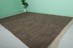 Large Moroccan Rug – 9 x 13.3 FT – Deep Brown High-Pile Rug