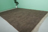 Large Moroccan Rug – 9 x 13.3 FT – Deep Brown High-Pile Rug