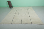 Minimalist Moroccan Wool Rug 8 FT X 9 FT - Handwoven Elegance