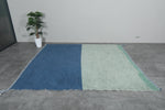 Moroccan Rug 8.1 X 9.1 Feet - Dual-Toned Blue & Mint