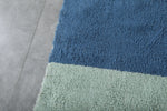 Moroccan Rug 8.1 X 9.1 Feet - Dual-Toned Blue & Mint