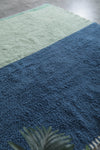 Moroccan Rug 8.1 X 9.1 Feet - Dual-Toned Blue & Mint