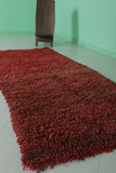 Authentic All-Wool Red Moroccan Berber Rug - Luxurious Handmade Design