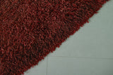 Authentic All-Wool Red Moroccan Berber Rug - Luxurious Handmade Design