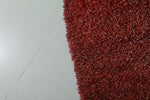 Authentic All-Wool Red Moroccan Berber Rug - Luxurious Handmade Design