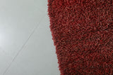 Authentic All-Wool Red Moroccan Berber Rug - Luxurious Handmade Design