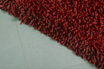 Authentic All-Wool Red Moroccan Berber Rug - Luxurious Handmade Design