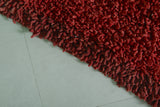 Authentic All-Wool Red Moroccan Berber Rug - Luxurious Handmade Design