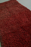 Authentic All-Wool Red Moroccan Berber Rug - Luxurious Handmade Design