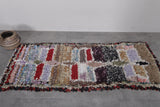 Vintage Moroccan Boucherouite Rug – 2.2 x 5.5 ft | Unique Handmade Berber Carpet