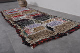 Vintage Moroccan Boucherouite Rug – 2.2 x 5.5 ft | Unique Handmade Berber Carpet