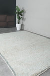 Minimalist Berber Rug 8 x 10.2 ft - Soft Neutral Tones