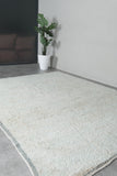 Minimalist Berber Rug 8 x 10.2 ft - Soft Neutral Tones