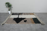 6 X 7.9 FT Moroccan Rug - Modern Abstract Design with Neutral Tones