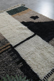 6 X 7.9 FT Moroccan Rug - Modern Abstract Design with Neutral Tones