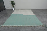 7.6 X 10.4 FT Moroccan Minimalist Wool Rug - Ivory and Sage