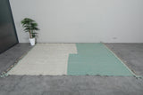 7.6 X 10.4 FT Moroccan Minimalist Wool Rug - Ivory and Sage